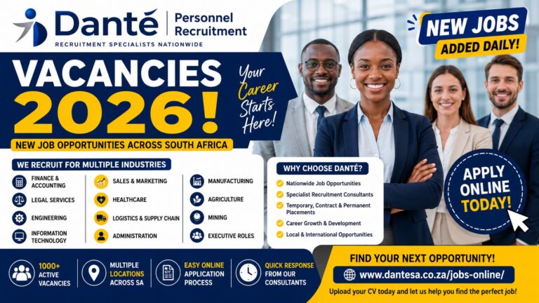 Dante Personnel Recruitment Vacancies 2026